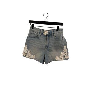 NWT Hollister jean shorts with white lace floral size 28